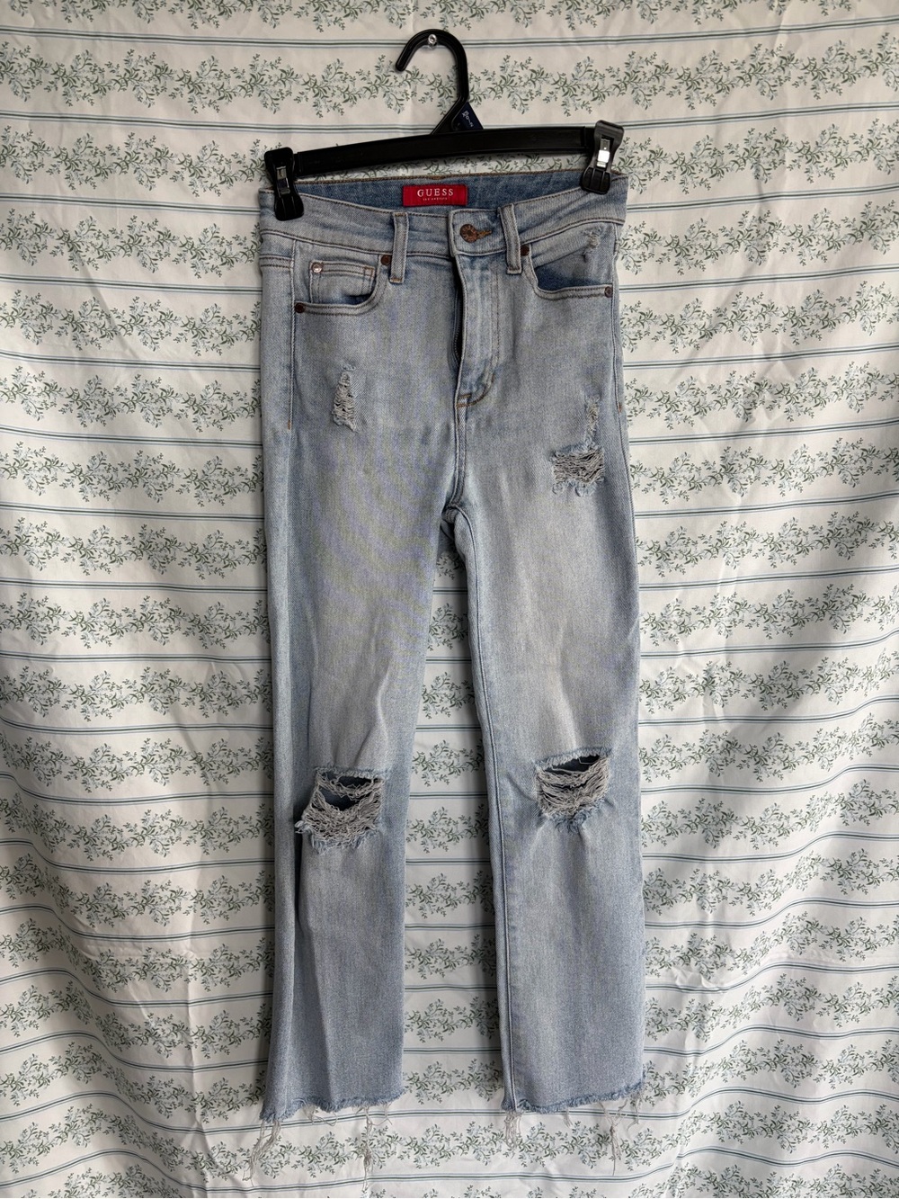 Guess Light Wash Distressed Women’s Jeans - Light Blue